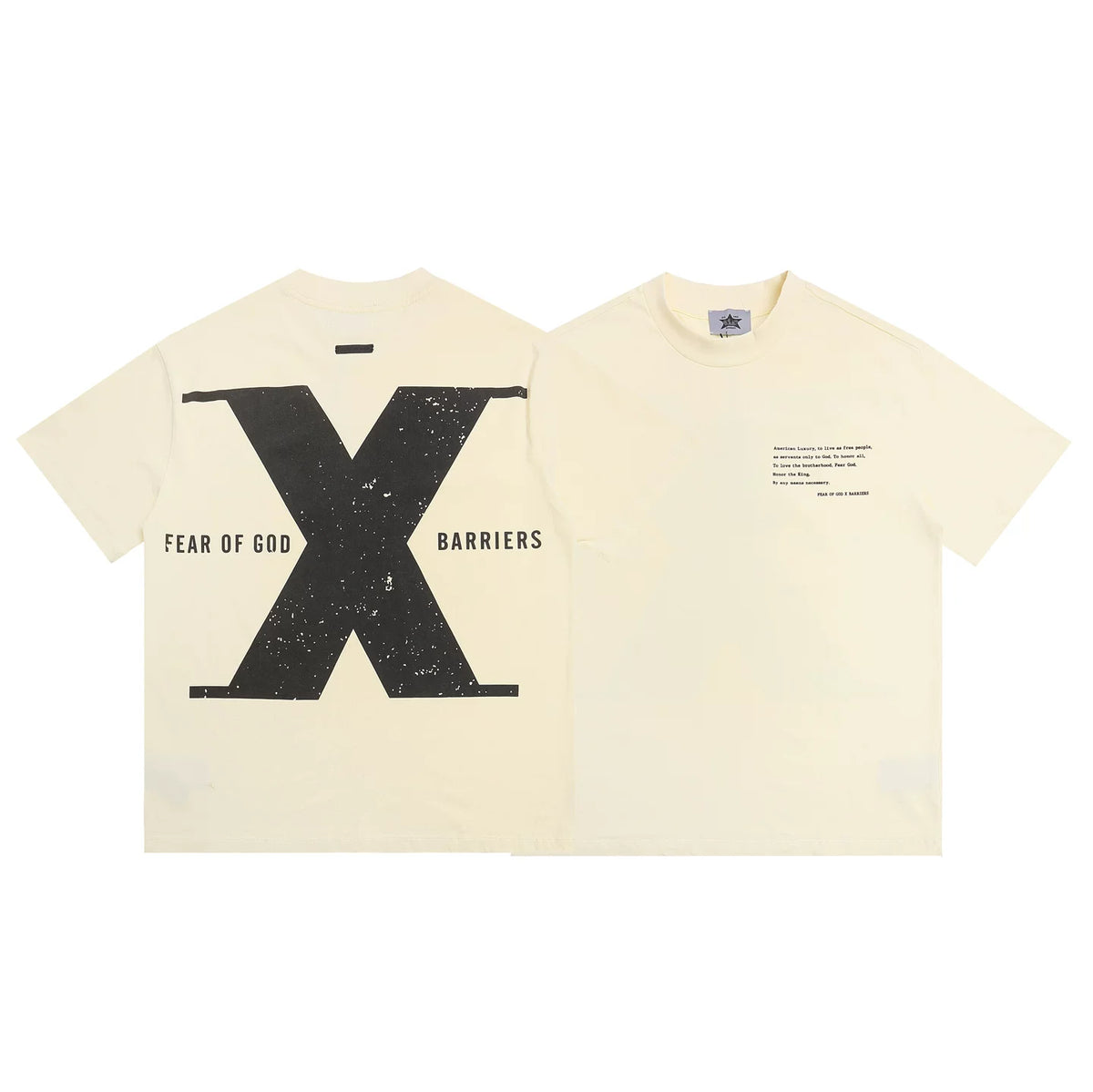 FEAR OF GOD FOG × Barries Collab Loose Crew Neck Short Sleeve Tee