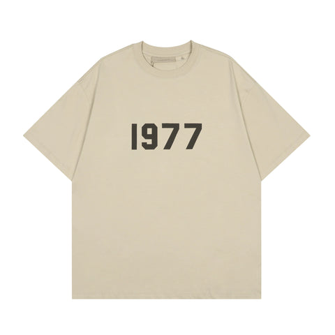 FEAR OF GOD ESSENTIALS 1977 Loose Unisex Couple Short Sleeve T‑Shirt