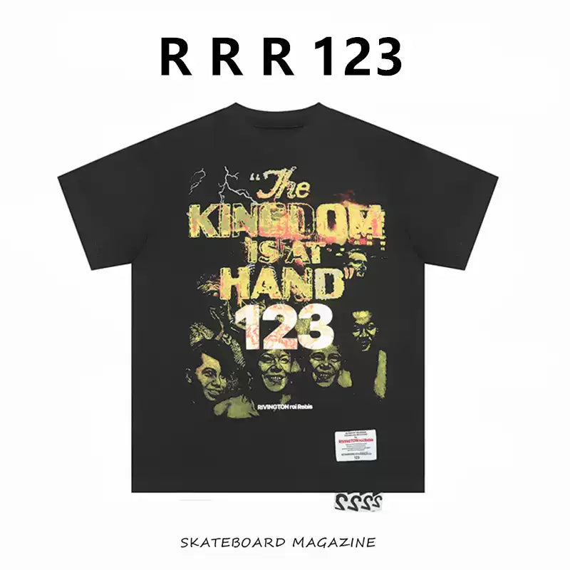 FOG × RRR123 King Print Loose Crew Neck Unisex Tee