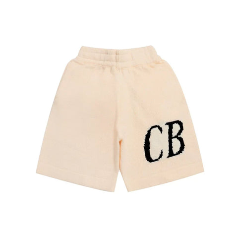 Cole Buxton Off-White Side Italic CB Logo Shorts