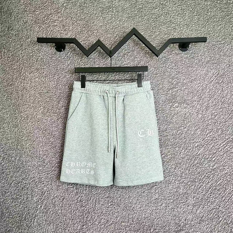 Chrome Hearts Light Gray Tonal Script Logo Sweatshorts