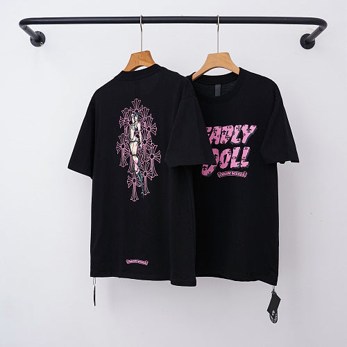 Chrome Hearts "DEADLY DOLL" Graphic Short Sleeve T-Shirt (Black)