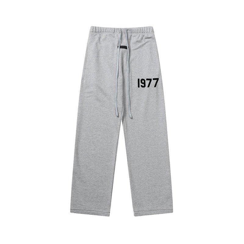 FEAR OF GOD FOG ESSENTIALS Flocked 1977 Straight‑Leg Sweatpants Men