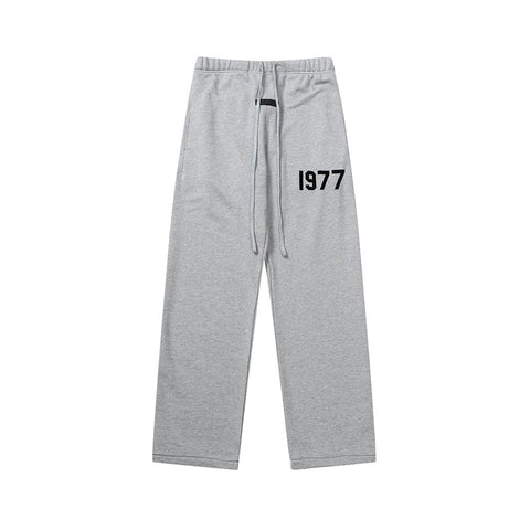FEAR OF GOD FOG ESSENTIALS Flocked 1977 Straight‑Leg Sweatpants Men