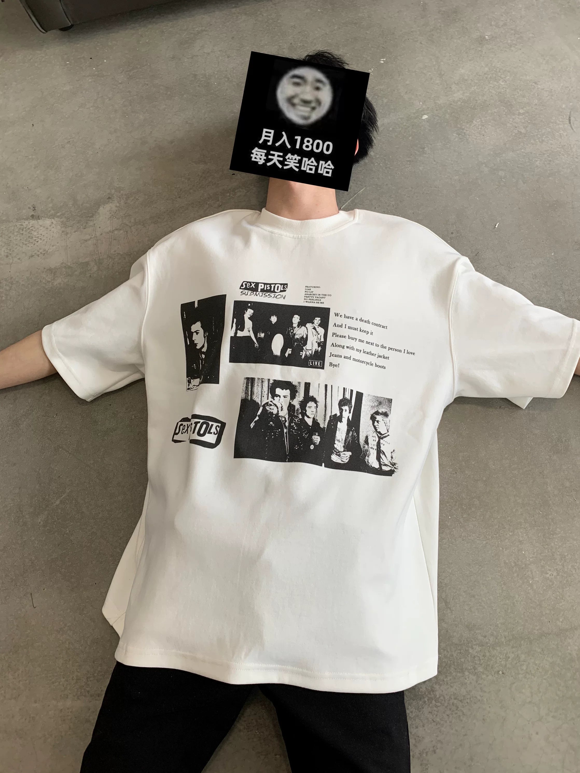 TSAOOJ Sex Pistols Rock Band Poster Printed Short Sleeve T-shirt Cleanfit Cotton Half Sleeve