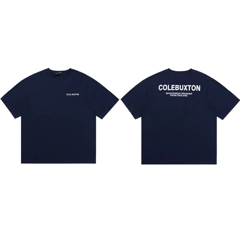 Cole Buxton Navy Minimalist Chest & Back Logo T-Shirt
