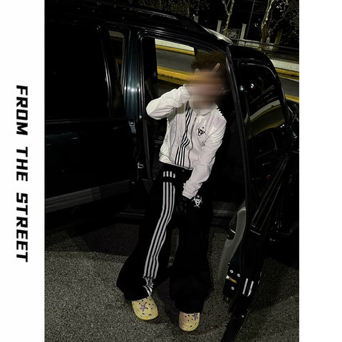From THE STREET: Street Light Asian Embroidered Four Bar Stand up Collar Jacket, Short Wide Coat, Men's and Women's Trendy