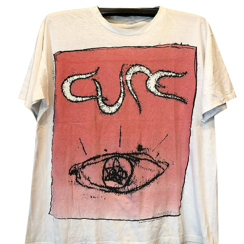 The Cure Healing Band Street Rock Vintage Retro Falling Shoulder Short Sleeve Trendy Heavy Texture T-shirt for Men