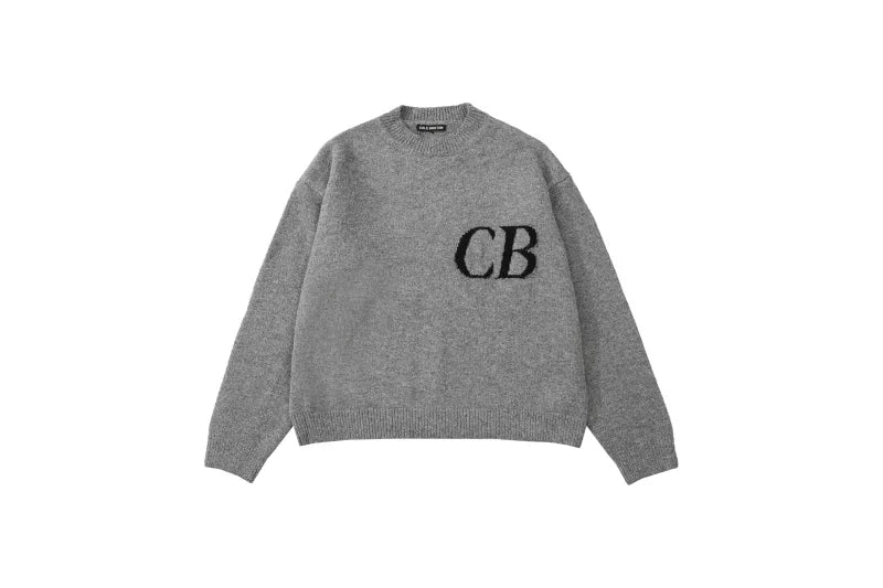 Cole Buxton Gray Side Italic CB Logo Sweatshirt