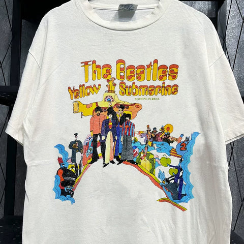 The Beatles music album short sleeved T-shirt vintage small collar American half sleeved male