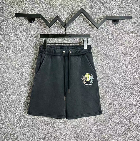 Chrome Hearts Black Multi-Color Cross Logo Sweatshorts