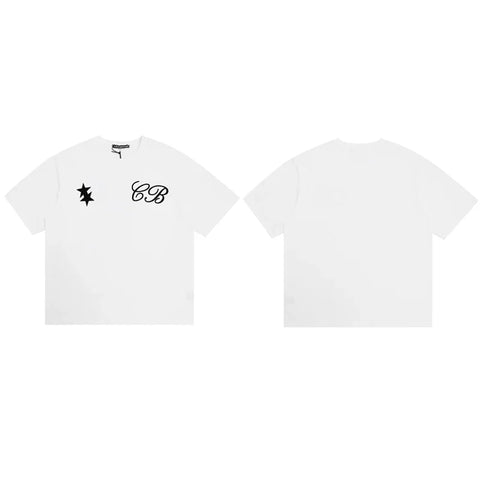 Cole Buxton White Punk Star CB Logo T-Shirt