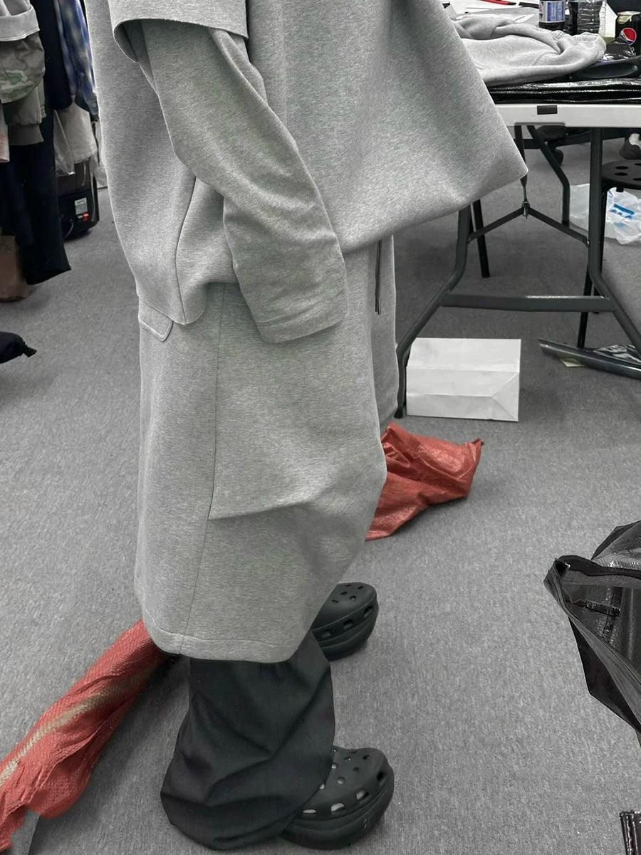 来自街头夏季廓形打褶弯刀七分裤立体伐木工装卫裤休闲过膝短裤男