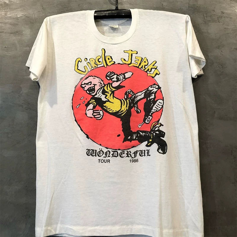 Gircle Jerks European and American fashion brand Rap short sleeved T-shirt for couples, vintage vintage high street half sleeved