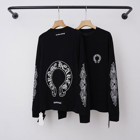 Chrome Hearts Horseshoe & Cross Sleeve Long Sleeve (Black)
