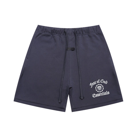 FEAR OF GOD FOG ESSENTIALS College Badge Print Loose Men’s High‑Street Shorts