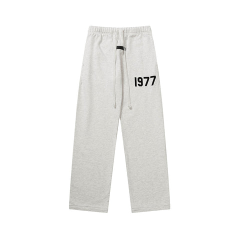 FEAR OF GOD FOG ESSENTIALS Flocked 1977 Straight‑Leg Sweatpants Men