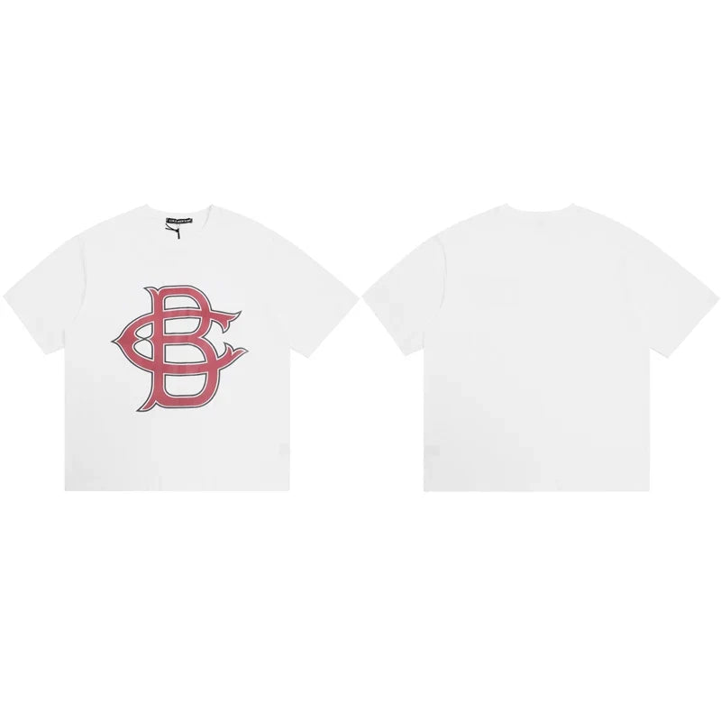 Cole Buxton White Interlocking CB Varsity Logo T-Shirt