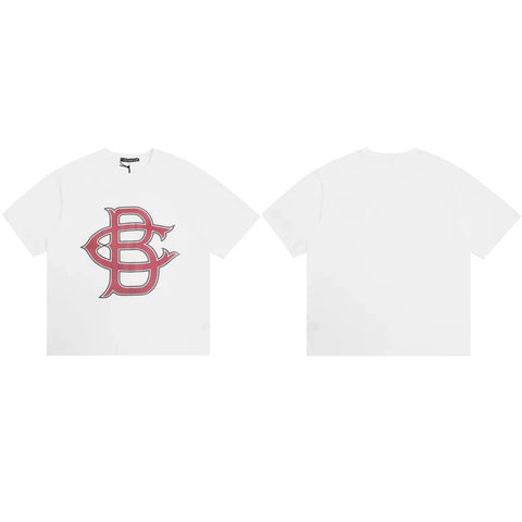 Cole Buxton White Interlocking CB Varsity Logo T-Shirt