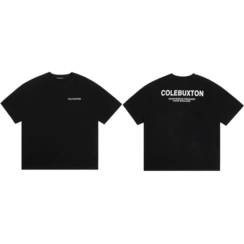 Cole Buxton Black Minimalist Chest & Back Logo T-Shirt