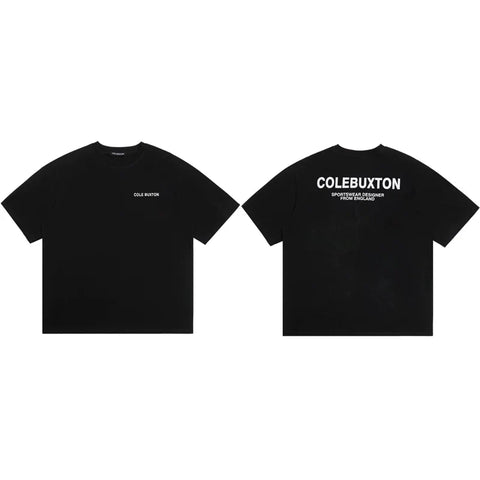Cole Buxton Black Minimalist Chest & Back Logo T-Shirt
