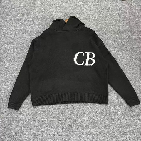 Cole Buxton Black Italic CB Logo Hoodie