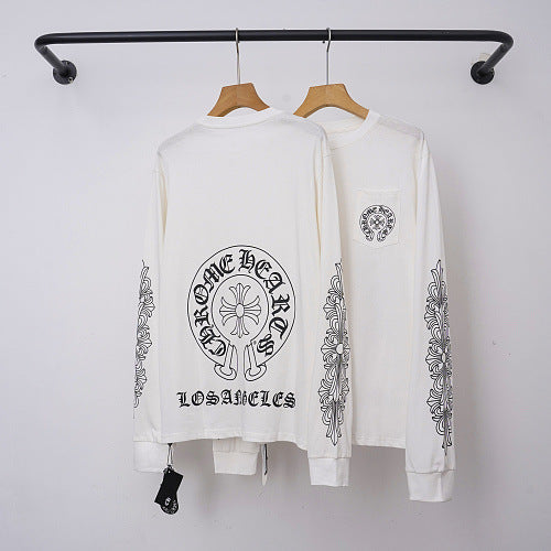 Chrome Hearts "LOS ANGELES" Horseshoe & Cross Long Sleeve (White)