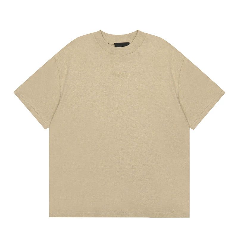 FEAR OF GOD ESSENTIALS Silicone Logo Short Sleeve T‑Shirt Unisex Loose Tee
