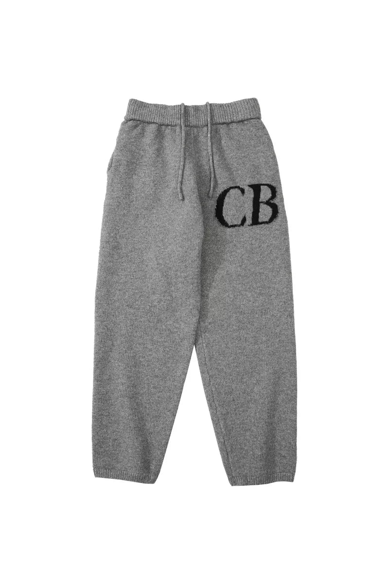 Cole Buxton Gray Side Italic CB Logo Sweatpants