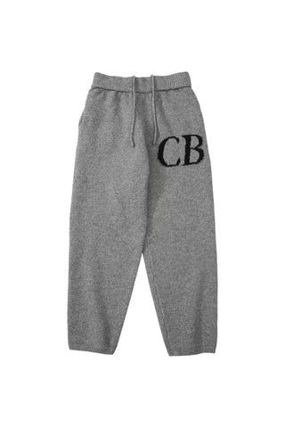 Cole Buxton Gray Side Italic CB Logo Sweatpants