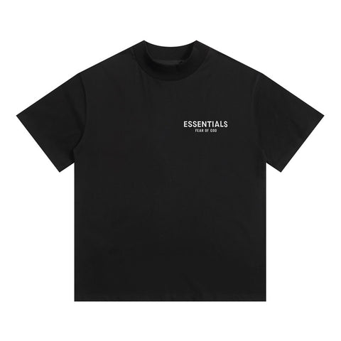 FEAR OF GOD ESSENTIALS Front Back Letter Print Unisex Short Sleeve T‑Shirt