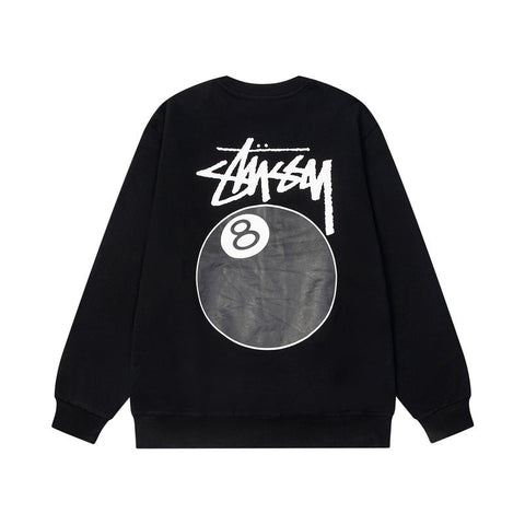 STUSSY 8 Ball Graphic Crewneck – Black