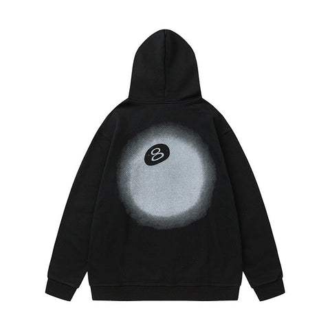 STUSSY 8 Ball Graphic Hoodie Black
