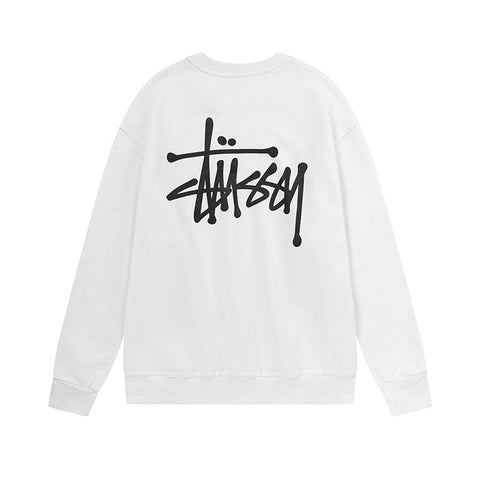STUSSY Basic Logo Crewneck Sweatshirt White