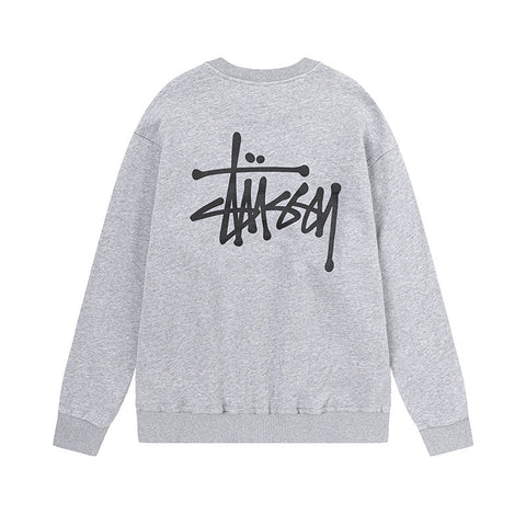 STUSSY Basic Logo Crewneck Sweatshirt Grey