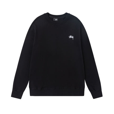 STUSSY Small Logo Crewneck Sweatshirt Black