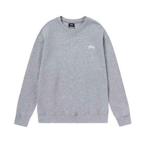 STUSSY Small Logo Crewneck Sweatshirt Grey