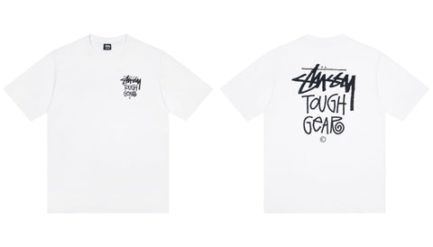 STUSSY Tough Gear Graphic T-Shirt – White