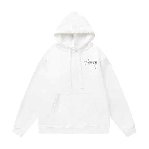 STUSSY Basic Logo White Pullover Hoodie