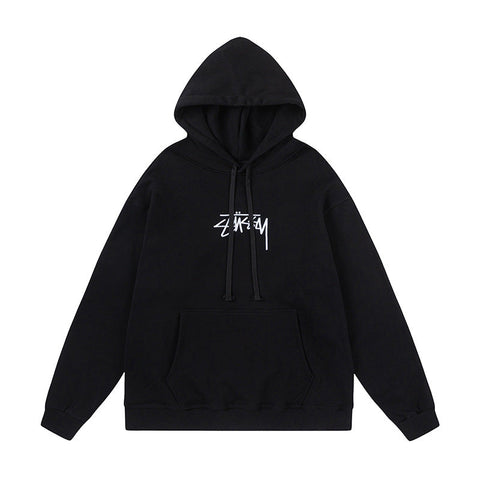 STUSSY Signature Logo Black Pullover Hoodie