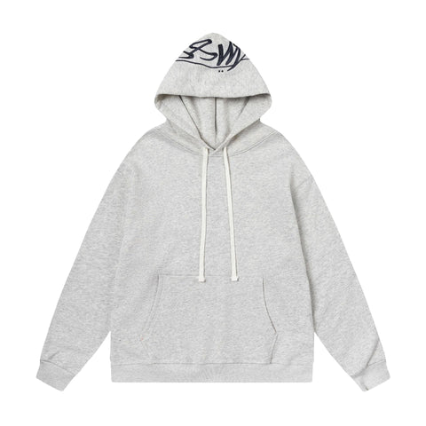 STUSSY Hood Logo Grey Pullover Hoodie