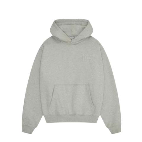 BROKEN PLANET MARKET 'BASICS' HOODIE (HEATHER GREY)