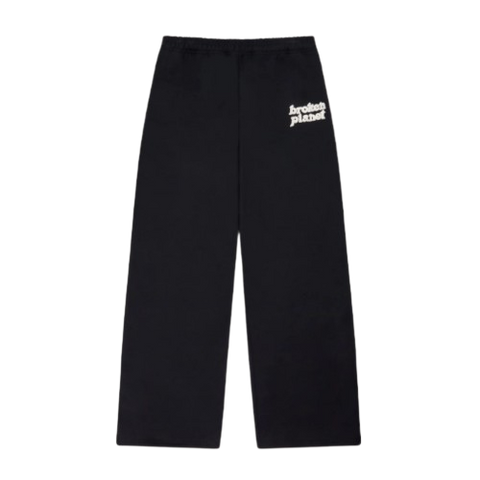 BROKEN PLANET MARKET 'BASICS' STRAIGHT JOGGERS (MIDNIGHT BLACK/WHITE)