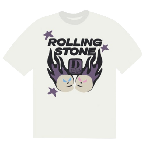 BROKEN PLANET MARKET X D-BLOCK EUROPE 'ROLLING STONE' COLLAB TEE (WHITE)