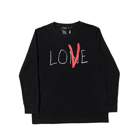 Vlone V Logo Pullover Black Long Sleeve