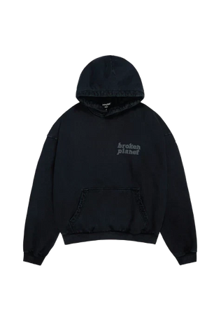 Broken Planet Hoodie Basics Washed Midnight Black