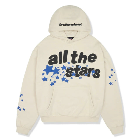 Broken Planet Hoodie All Stars Ivory White