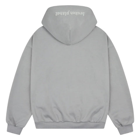 Broken Planet Zip Up Hoodie Gunmetal Grey