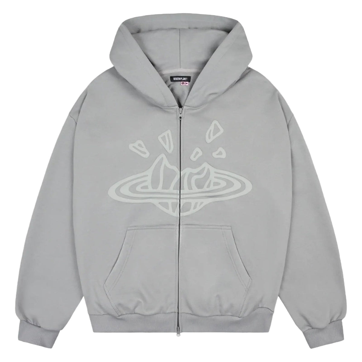 Broken Planet Zip Up Hoodie Gunmetal Grey