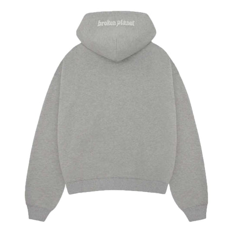 Broken Planet Heather Grey Zip Up Hoodie